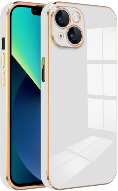 Bodycell Gold Plated - Θήκη Σιλικόνης Apple iPhone 14 - White