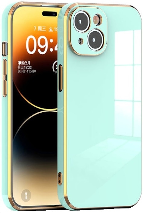 Bodycell Gold Plated - Θήκη Σιλικόνης Apple iPhone 15 - Mint Green
