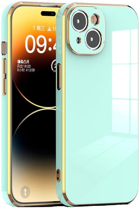 Bodycell Gold Plated - Θήκη Σιλικόνης Apple iPhone 15 Plus - Mint Green 