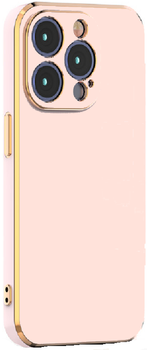 Θήκη Apple iPhone 15 Pro Max - Bodycell Gold Plated Σιλικόνης - Pink