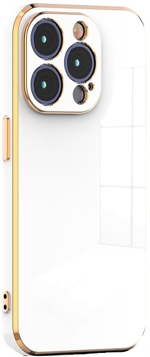 Bodycell Gold Plated - Θήκη Σιλικόνης Apple iPhone 15 Pro - White