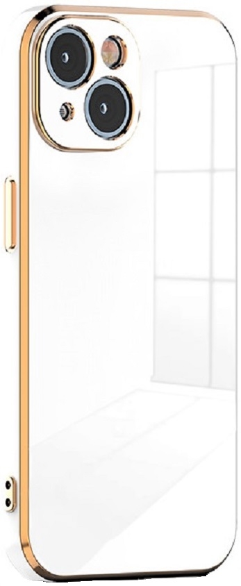 Bodycell Gold Plated - Θήκη Σιλικόνης Apple iPhone 15 - White