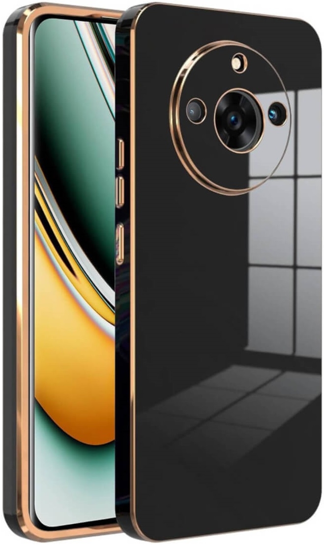 Bodycell Gold Plated - Θήκη Σιλικόνης Realme 11 Pro / 11 Pro Plus - Black