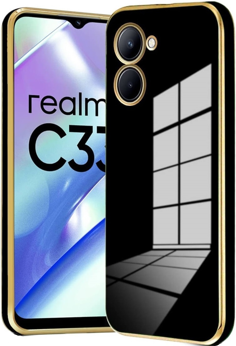 Bodycell Gold Plated - Θήκη Σιλικόνης Realme C33 - Black