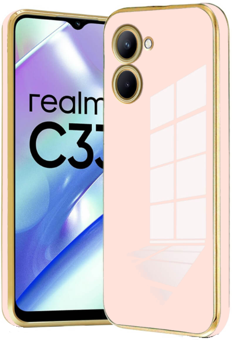 Bodycell Gold Plated - Θήκη Σιλικόνης Realme C33 - Pink (5206015070761)