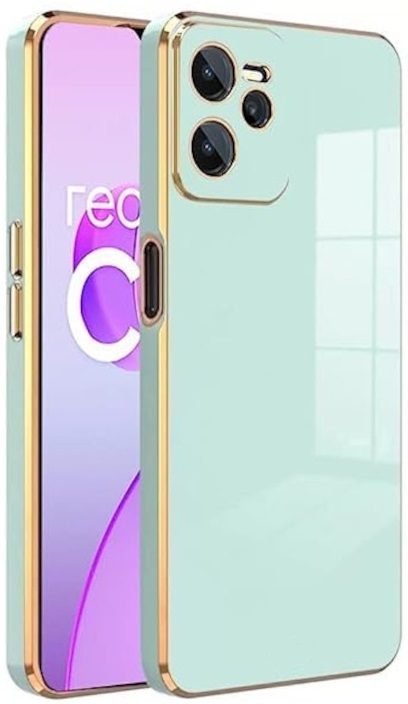 Bodycell Gold Plated - Θήκη Σιλικόνης Realme C35 - Mint Green (5206015070792)