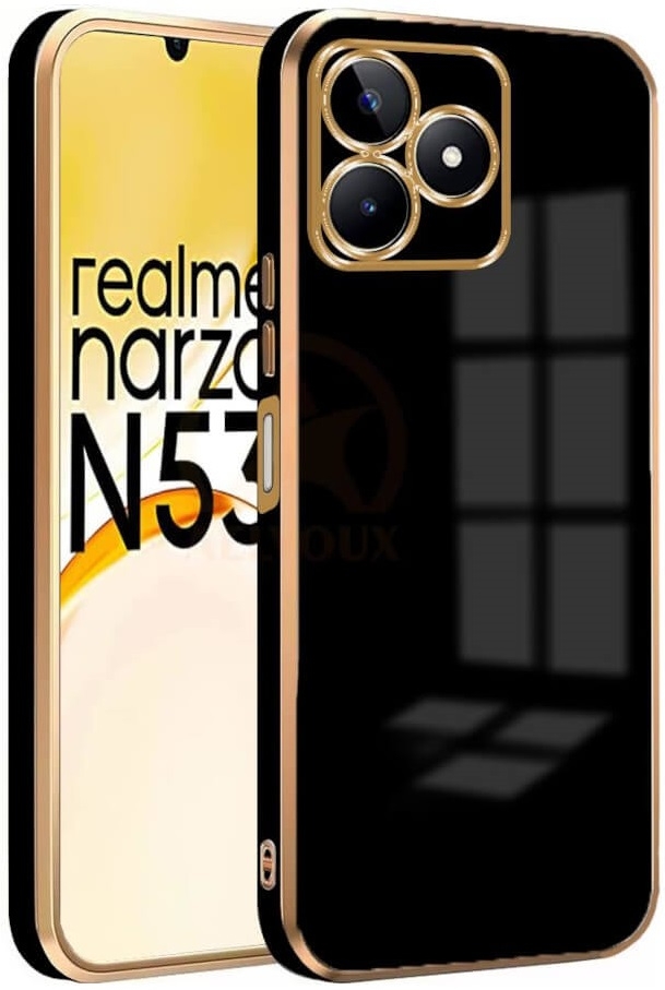 Bodycell Gold Plated - Θήκη Σιλικόνης Realme C53 / Narzo N53 - Black 