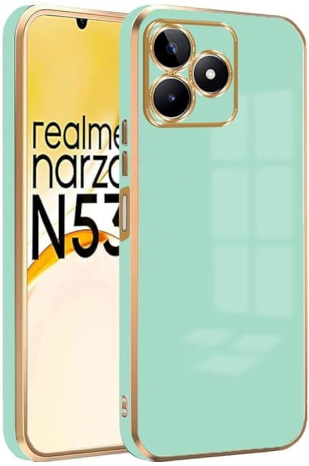 Bodycell Gold Plated - Θήκη Σιλικόνης Realme C53 / Narzo N53 - Mint Green 