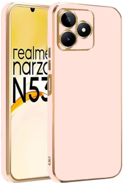 Bodycell Gold Plated - Θήκη Σιλικόνης Realme C53 / Narzo N53 - Pink