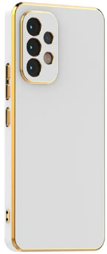 Bodycell Gold Plated - Θήκη Σιλικόνης Samsung Galaxy A52 / A52s 5G - White
