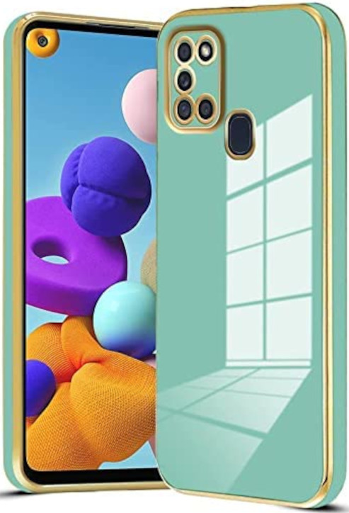 Bodycell Gold Plated - Θήκη Σιλικόνης Samsung Galaxy A21s - Mint Green