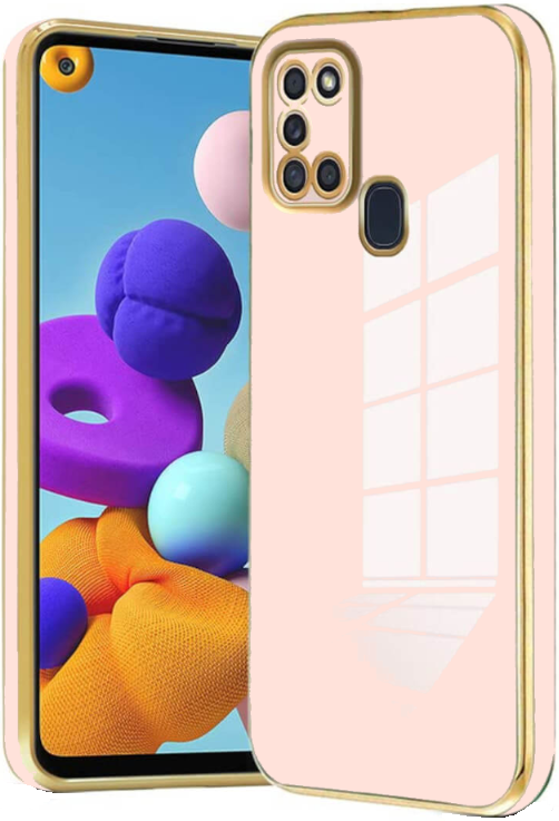 Bodycell Gold Plated - Θήκη Σιλικόνης Samsung Galaxy A21s - Pink