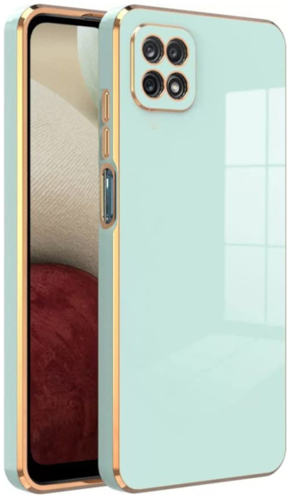 Bodycell Gold Plated - Θήκη Σιλικόνης Samsung Galaxy A22 5G - Mint Green