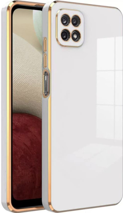Bodycell Gold Plated - Θήκη Σιλικόνης Samsung Galaxy A22 5G - White (5206015069512)