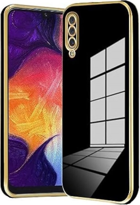 Bodycell Gold Plated - Θήκη Σιλικόνης Samsung Galaxy A50 / A30s - Black