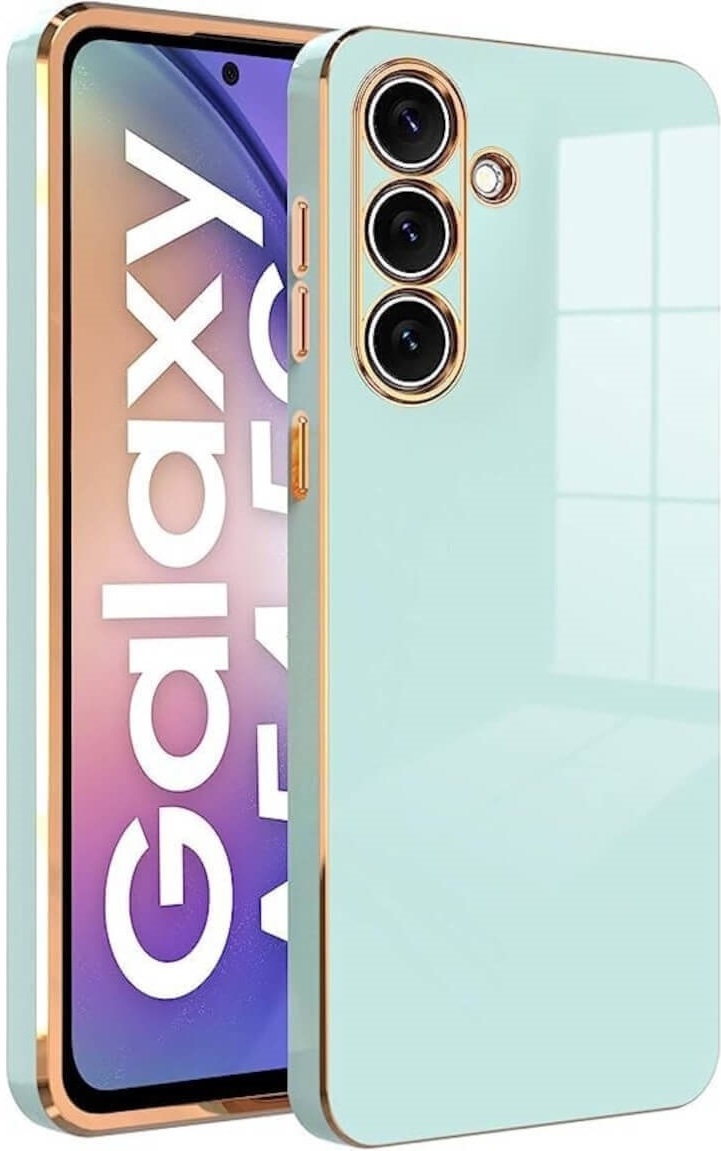 Bodycell Gold Plated - Θήκη Σιλικόνης Samsung Galaxy A54 - Mint Green