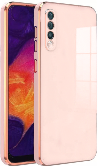 Bodycell Gold Plated - Θήκη Σιλικόνης Samsung Galaxy A70 - Pink