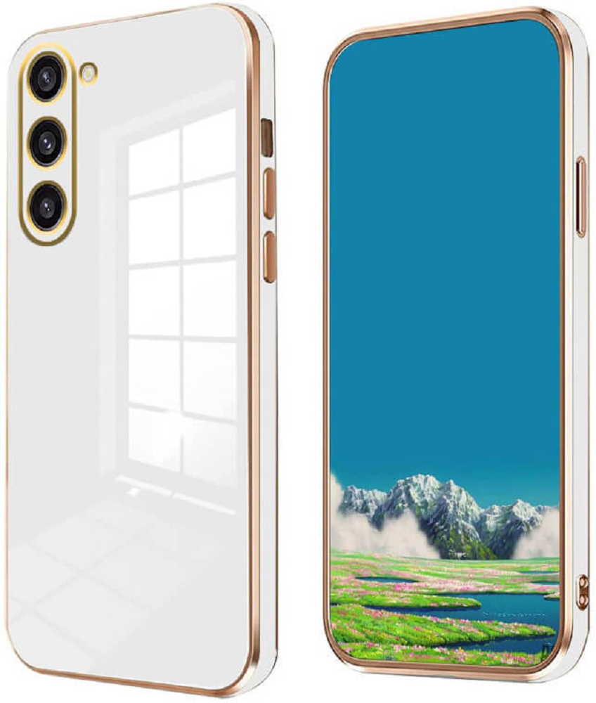 Bodycell Gold Plated - Θήκη Σιλικόνης Samsung Galaxy S23 Plus - White