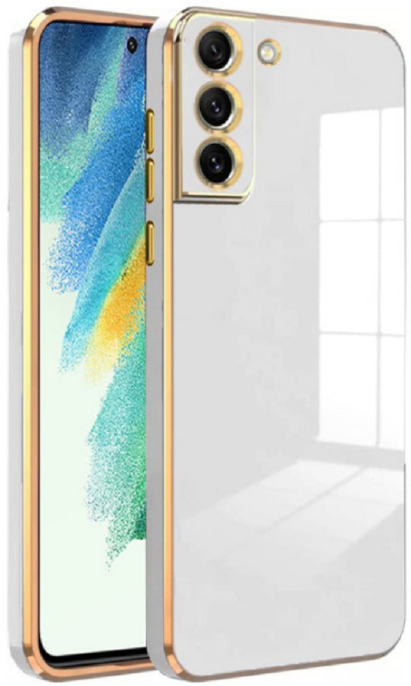 Bodycell Gold Plated - Θήκη Σιλικόνης Samsung Galaxy S21 5G - White
