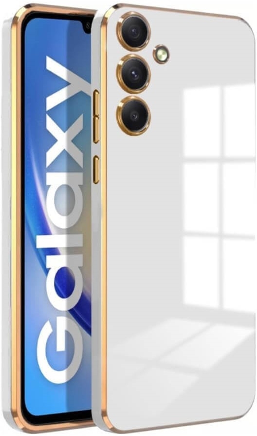 Bodycell Gold Plated - Θήκη Σιλικόνης Samsung Galaxy S23 FE - White