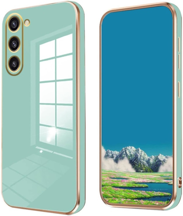 Bodycell Gold Plated - Θήκη Σιλικόνης Samsung Galaxy S23 - Mint Green