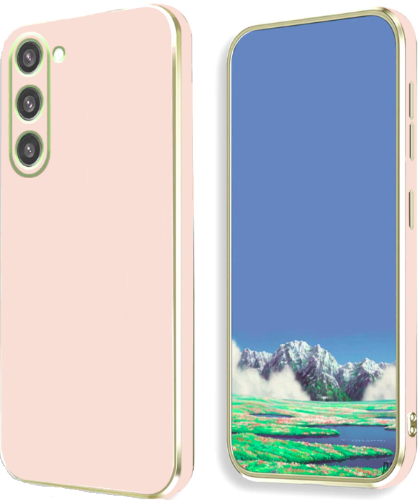 Bodycell Gold Plated - Θήκη Σιλικόνης Samsung Galaxy S23 - Pink