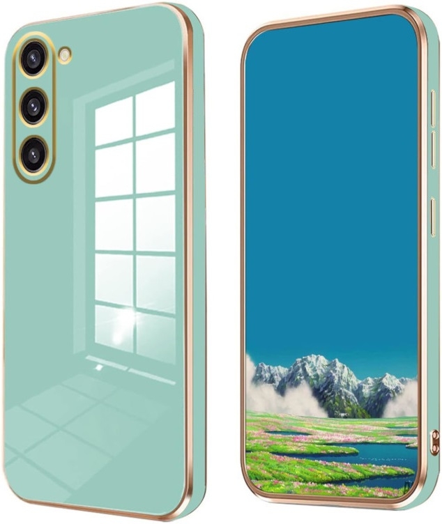 Bodycell Gold Plated - Θήκη Σιλικόνης Samsung Galaxy S23 Plus - Mint Green