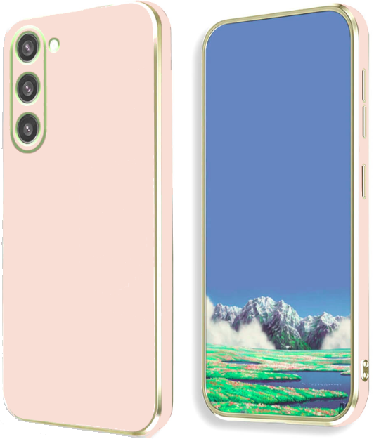 Bodycell Gold Plated - Θήκη Σιλικόνης Samsung Galaxy S23 Plus - Pink