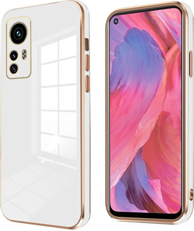 Bodycell Gold Plated - Θήκη Σιλικόνης Xiaomi 12 / 12X - White (5206015069840)