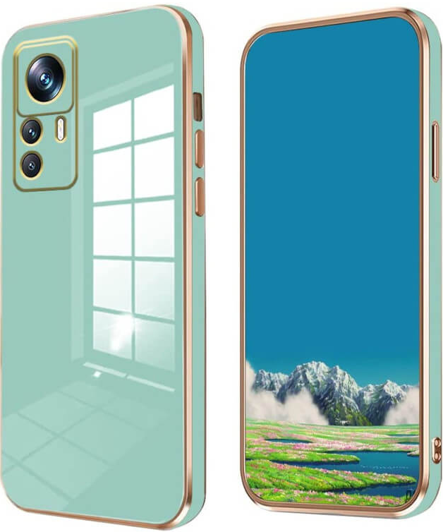 Bodycell Gold Plated - Θήκη Σιλικόνης Xiaomi 12T / 12T Pro - Mint Green (5206015069802)