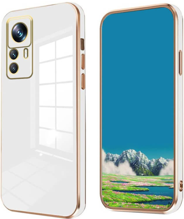 Bodycell Gold Plated - Θήκη Σιλικόνης Xiaomi 12T / 12T Pro - White (5206015069819)