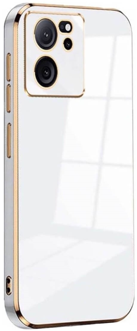 Bodycell Gold Plated - Θήκη Σιλικόνης Xiaomi 13T / 13T Pro / Redmi K60 Ultra - White