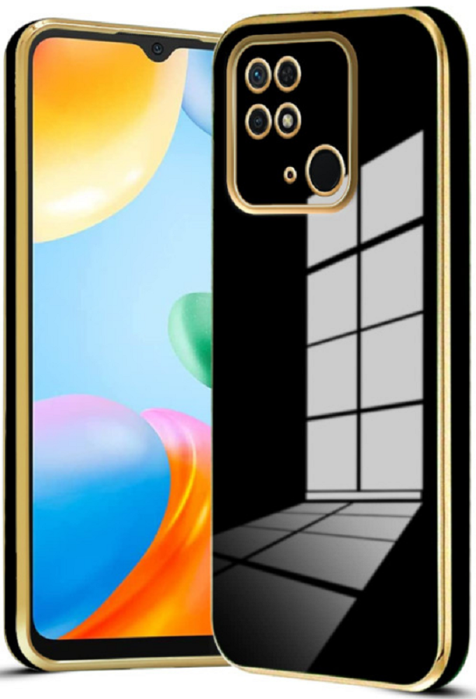 Bodycell Gold Plated - Θήκη Σιλικόνης Xiaomi Redmi 10C - Black (5206015070242)