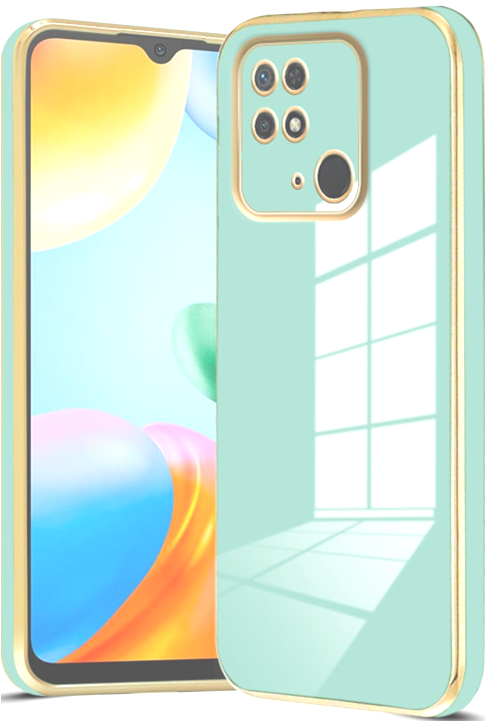 Bodycell Gold Plated - Θήκη Σιλικόνης Xiaomi Redmi 10C - Mint Green (5206015070259)