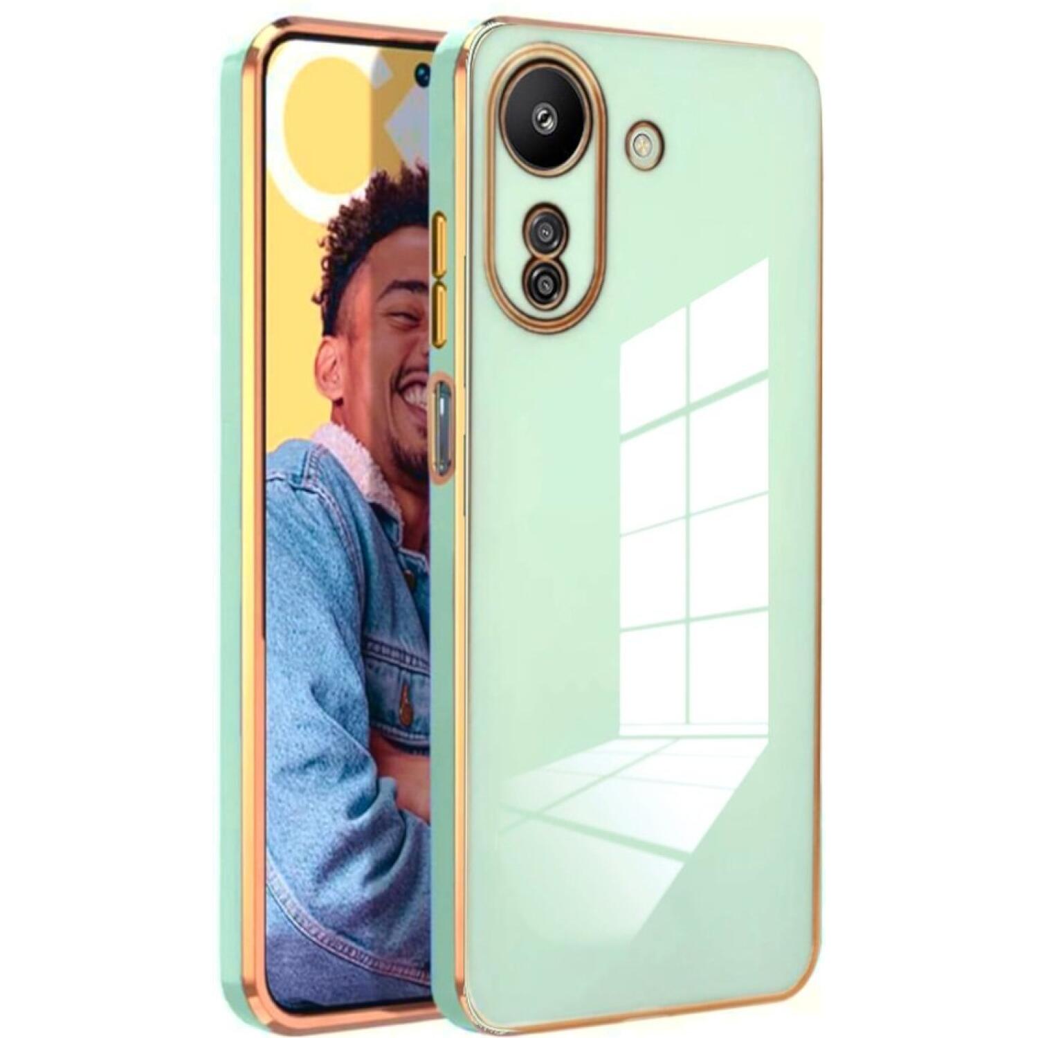 Bodycell Gold Plated - Θήκη Σιλικόνης Xiaomi Redmi 13C 4G / Poco C65 - Mint Green