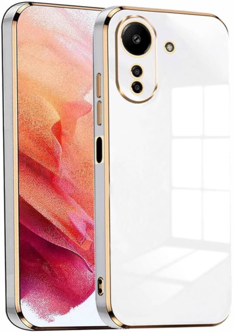 Bodycell Gold Plated - Θήκη Σιλικόνης Xiaomi Redmi 13C 4G / Poco C65 - White