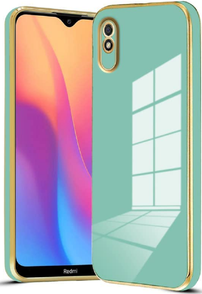 Bodycell Gold Plated - Θήκη Σιλικόνης Xiaomi Redmi 9A / 9AT / 9i - Mint Green (5206015070280)