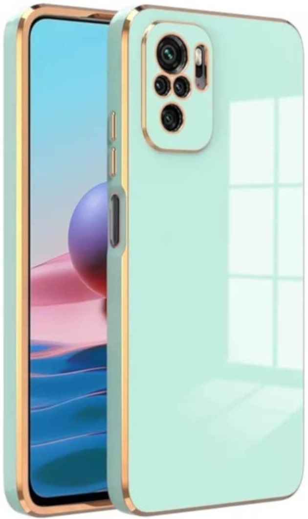 Bodycell Gold Plated - Θήκη Σιλικόνης Xiaomi Redmi Note 10 / Note 10S - Mint Green