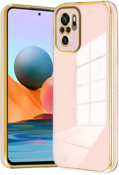 Bodycell Gold Plated - Θήκη Σιλικόνης Xiaomi Redmi Note 10 / Note 10S - Pink (5206015071621)