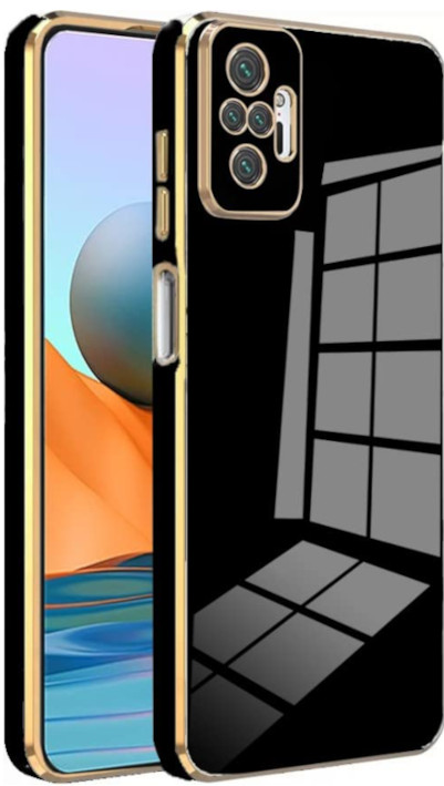 Bodycell Gold Plated - Θήκη Σιλικόνης Xiaomi Redmi Note 10 Pro - Black