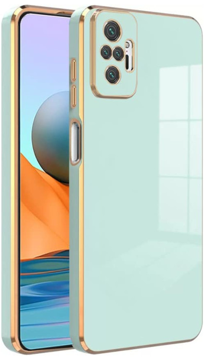 Bodycell Gold Plated - Θήκη Σιλικόνης Xiaomi Redmi Note 10 Pro - Mint Green