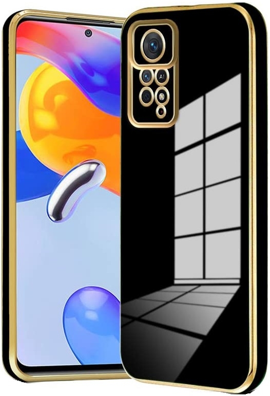 Bodycell Gold Plated - Θήκη Σιλικόνης Xiaomi Redmi Note 11 Pro / Redmi Note 12 Pro 4G - Black 