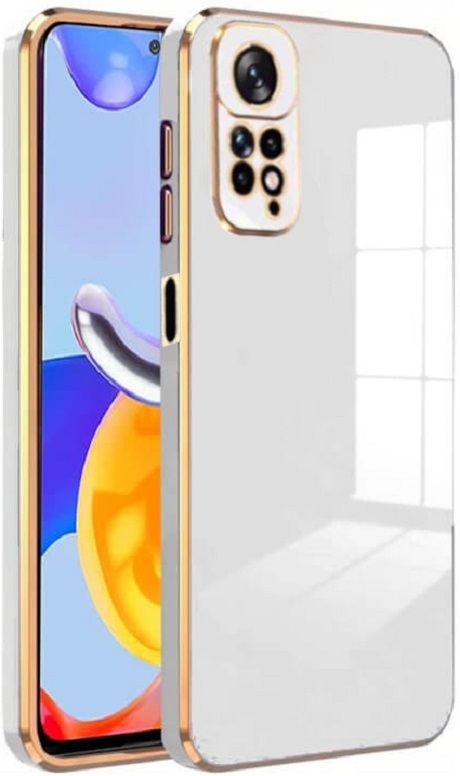 Bodycell Gold Plated - Θήκη Σιλικόνης Xiaomi Redmi Note 11 Pro / Redmi Note 12 Pro 4G - White 