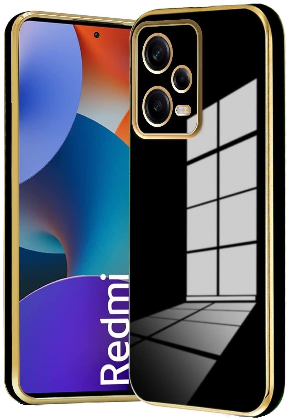 Bodycell Gold Plated - Θήκη Σιλικόνης Xiaomi Redmi Note 12 Pro 5G - Black