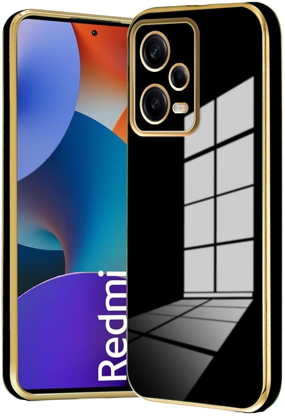 Bodycell Gold Plated - Θήκη Σιλικόνης Xiaomi Redmi Note 12 Pro Plus - Black