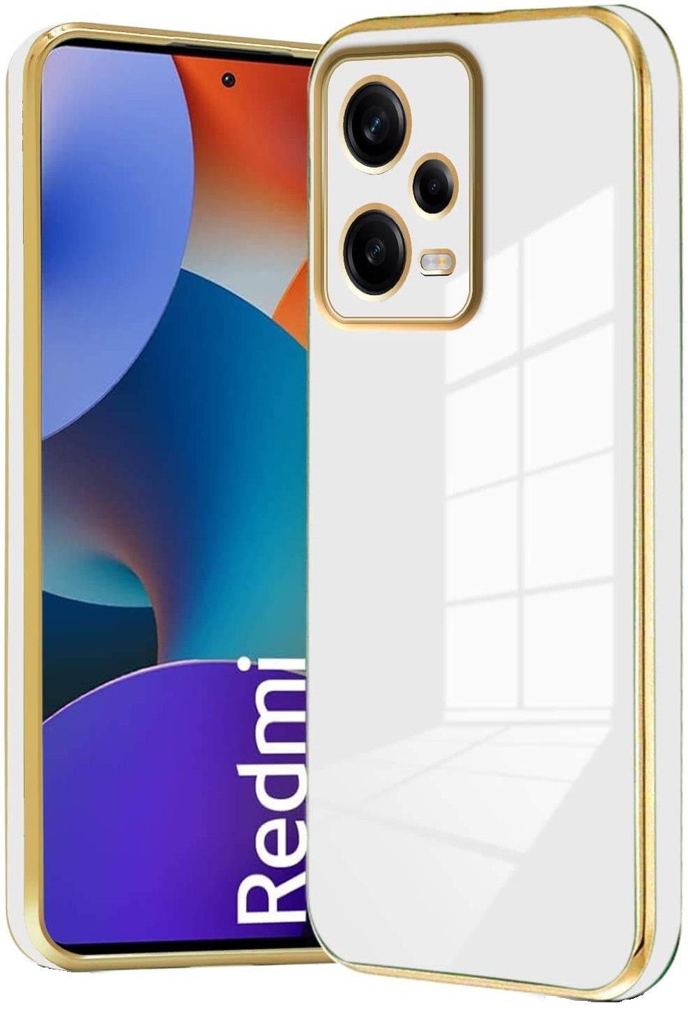 Bodycell Gold Plated - Θήκη Σιλικόνης Xiaomi Redmi Note 12 Pro Plus - White