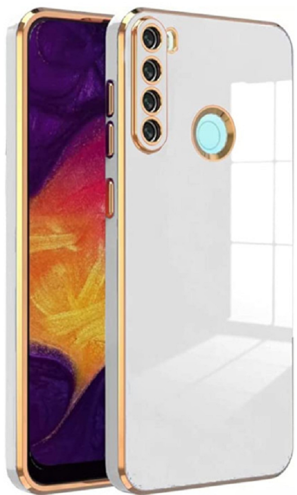 Bodycell Gold Plated - Θήκη Σιλικόνης Xiaomi Redmi Note 8 / Note 8 2021 - White