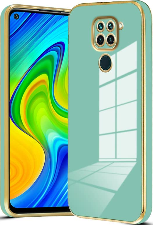 Bodycell Gold Plated - Θήκη Σιλικόνης Xiaomi Redmi Note 9 - Mint Green (5206015070136)