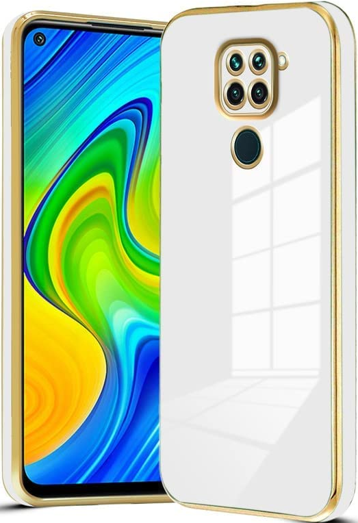 Bodycell Gold Plated - Θήκη Σιλικόνης Xiaomi Redmi Note 9 - White