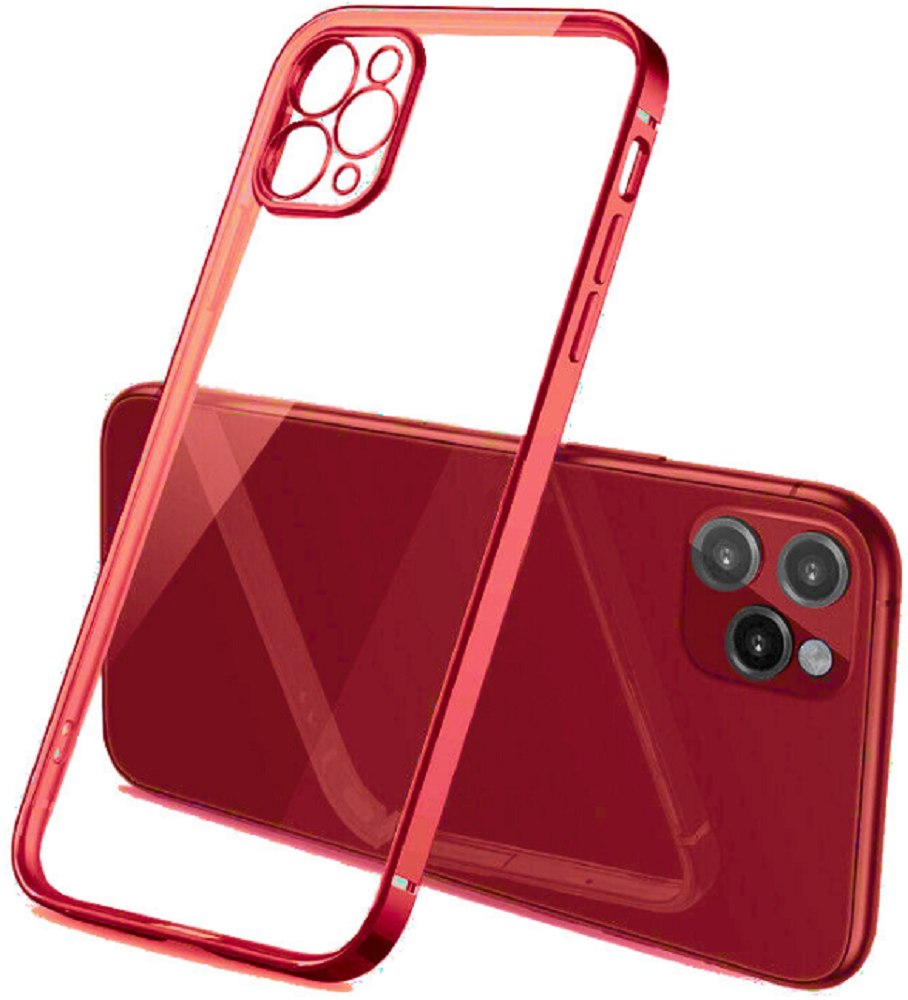 Bodycell HD Διάφανη Θήκη Σιλικόνης Apple iPhone 13 Pro - Red